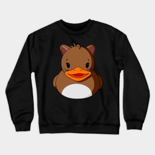 Brown Cat Rubber Duck Crewneck Sweatshirt